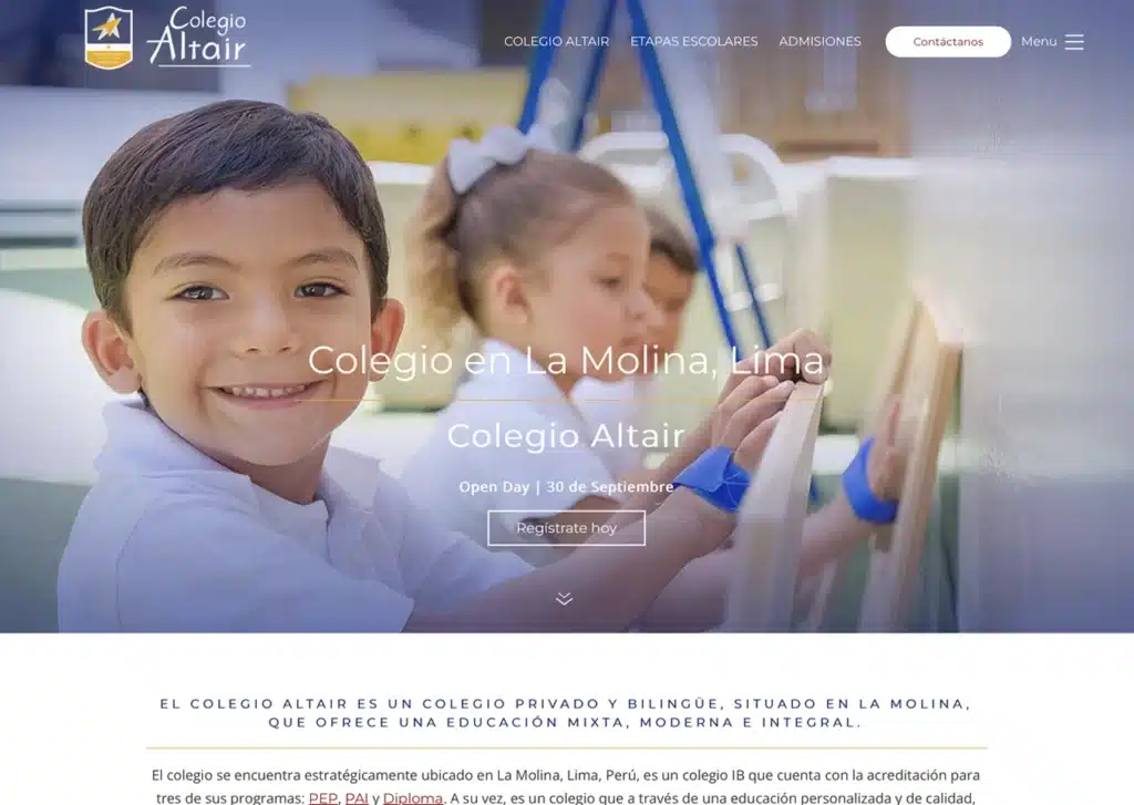 las paginas web de colegios en lima peru mejor posicionadas en google altair - Servicio de Diseño de Páginas Web para Empresas en Lima - Perú