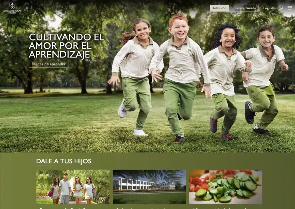 las paginas web de colegios en lima peru mejor posicionadas en google euroamerican - Servicio de Diseño de Páginas Web para Empresas en Lima - Perú