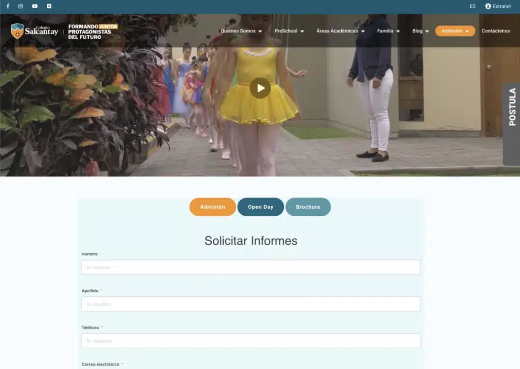 las paginas web de colegios en lima peru mejor posicionadas en google salcantay - Servicio de Diseño de Páginas Web para Empresas en Lima - Perú
