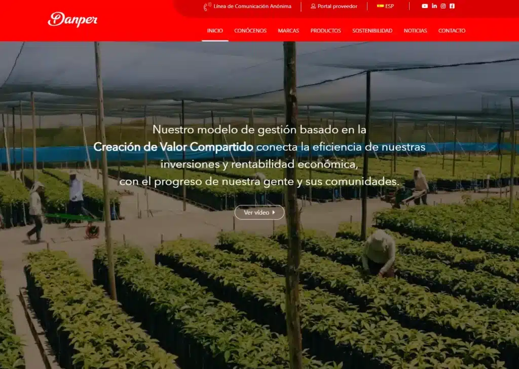 las paginas web de companias agricolas en lima peru mejor posicionadas en google danper - Servicio de Diseño de Páginas Web para Empresas en Lima - Perú
