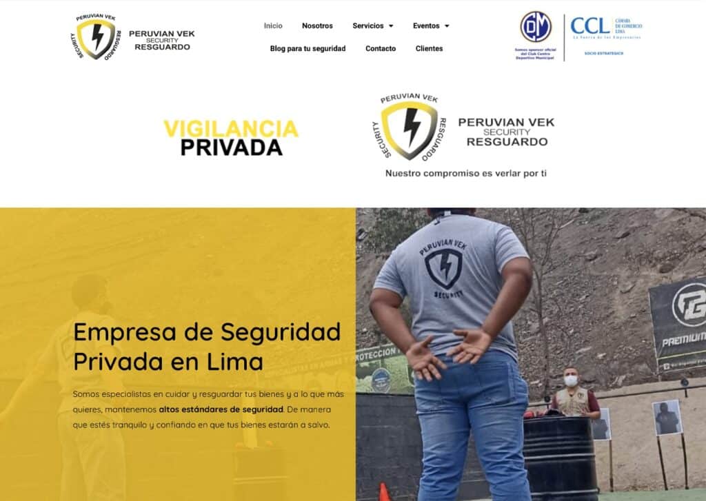 las paginas web de companias de seguridad en lima peru mejor posicionadas en google peruvian vek - Servicio de Diseño de Páginas Web para Empresas en Lima - Perú