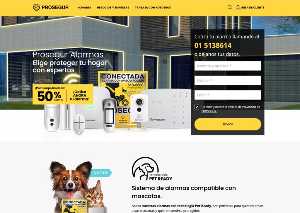 las paginas web de companias de seguridad en lima peru mejor posicionadas en google prosegur - Servicio de Diseño de Páginas Web para Empresas en Lima - Perú