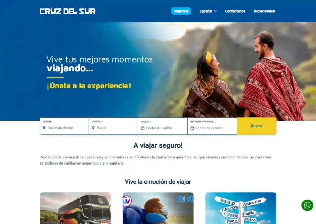 las paginas web de empresas de transporte en lima peru mejor posicionadas en google cruzdelsur - Servicio de Diseño de Páginas Web para Empresas en Lima - Perú