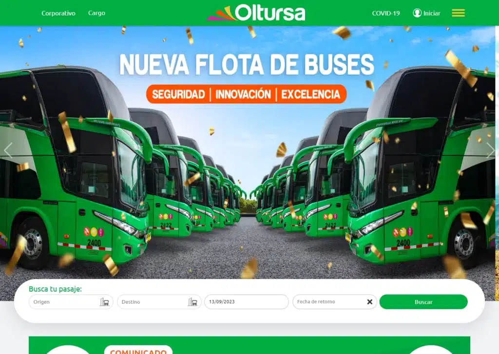 las paginas web de empresas de transporte en lima peru mejor posicionadas en google oltursa - Servicio de Diseño de Páginas Web para Empresas en Lima - Perú
