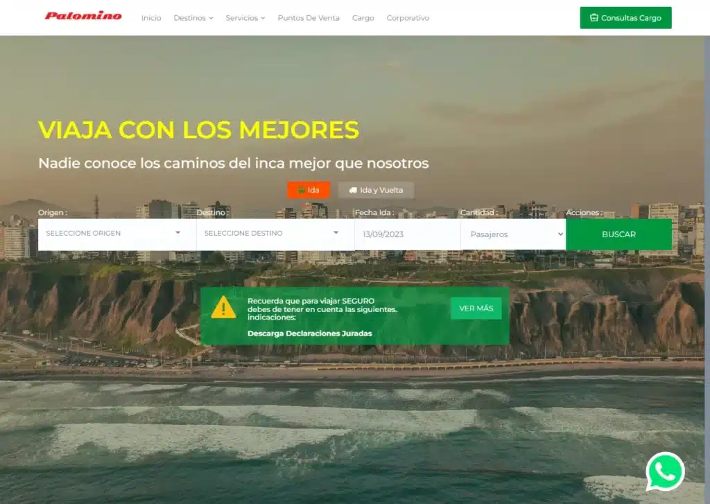 las paginas web de empresas de transporte en lima peru mejor posicionadas en google palomino - Servicio de Diseño de Páginas Web para Empresas en Lima - Perú