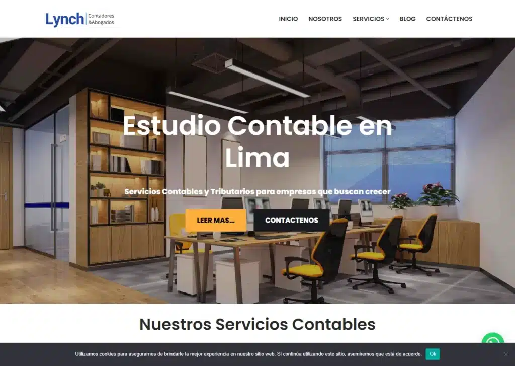 las paginas web de estudios contables en lima peru mejor posicionadas en google iga - Servicio de Diseño de Páginas Web para Empresas en Lima - Perú