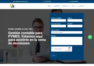 las paginas web de estudios contables en lima peru mejor posicionadas en google symcontadores - Servicio de Diseño de Páginas Web para Empresas en Lima - Perú