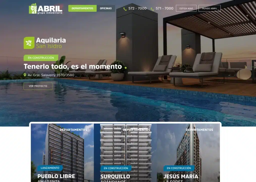 las paginas web de inmobiliarias en lima peru mejor posicionadas en google abril - Servicio de Diseño de Páginas Web para Empresas en Lima - Perú