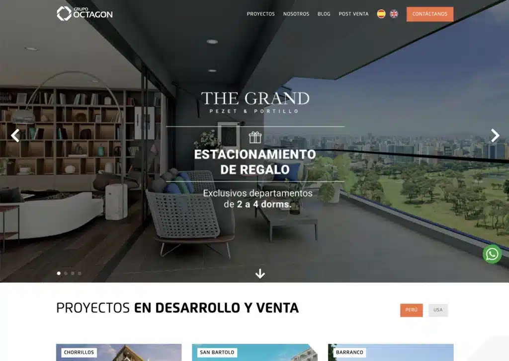 las paginas web de inmobiliarias en lima peru mejor posicionadas en google octagon - Servicio de Diseño de Páginas Web para Empresas en Lima - Perú