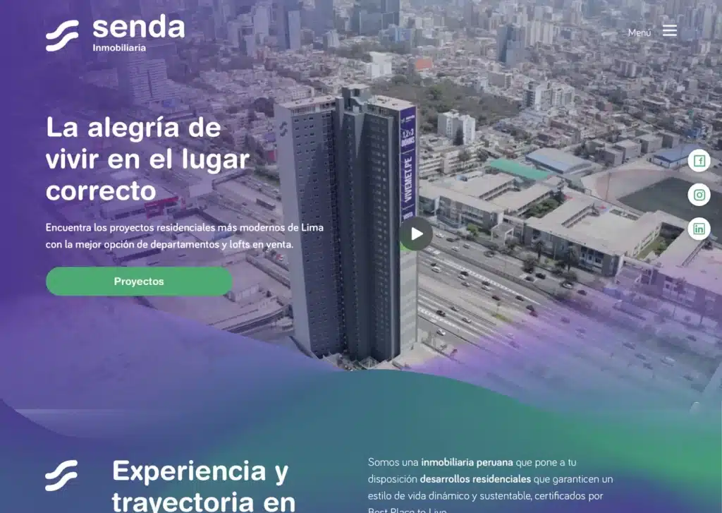 las paginas web de inmobiliarias en lima peru mejor posicionadas en google senda - Servicio de Diseño de Páginas Web para Empresas en Lima - Perú