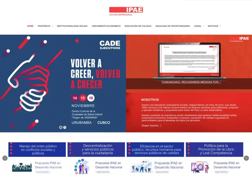 las paginas web de institutos en lima peru mejor posicionadas en google ipae - Servicio de Diseño de Páginas Web para Empresas en Lima - Perú
