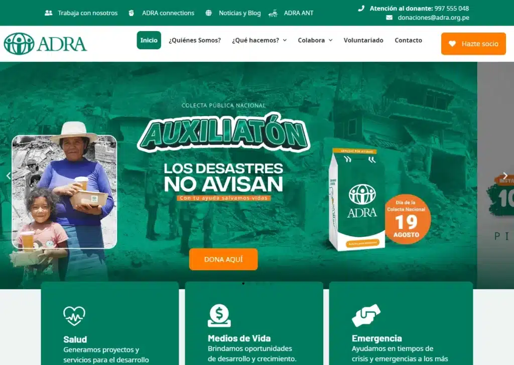 las paginas web de ongs en lima peru mejor posicionadas en google adra - Servicio de Diseño de Páginas Web para Empresas en Lima - Perú